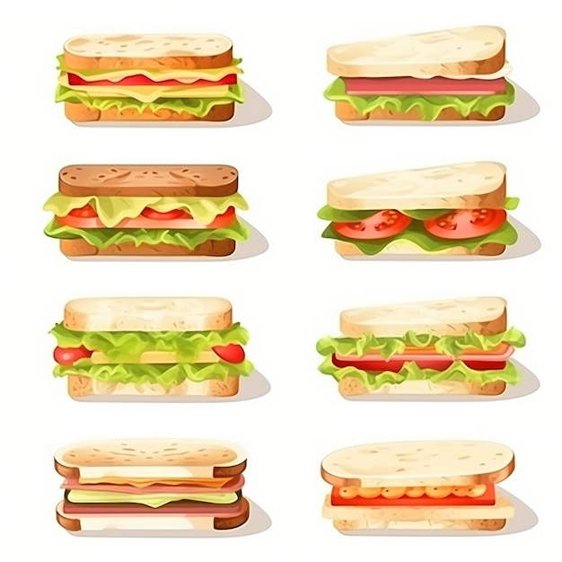 다양한 샌드위치