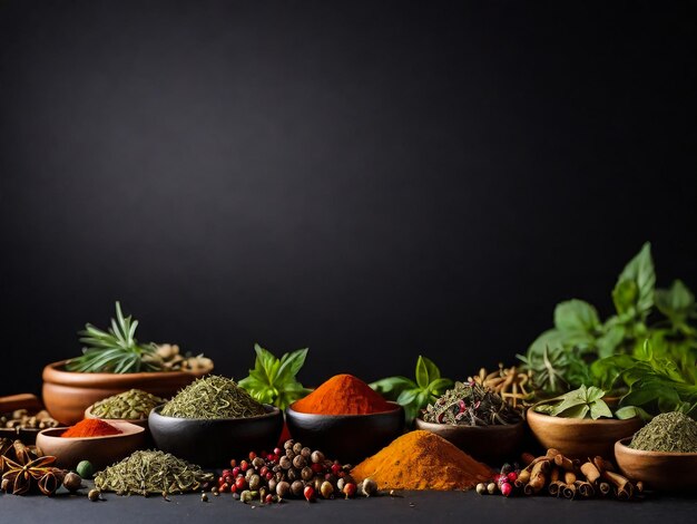 a variety of spices including herbs and spices