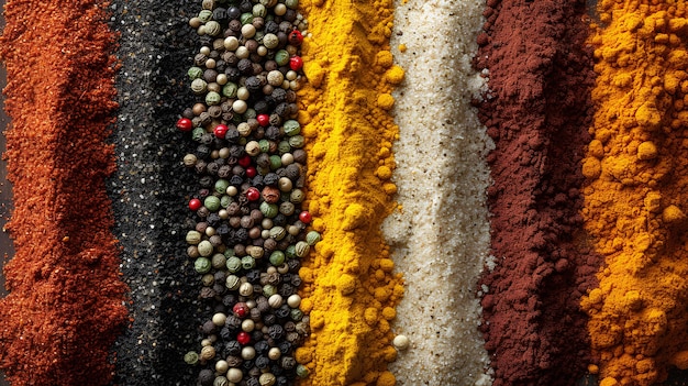 A variety of spices