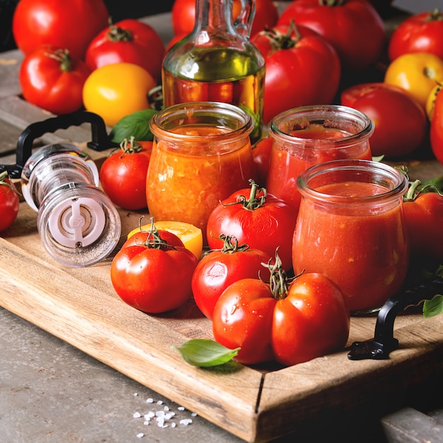 Varietà di salse al pomodoro