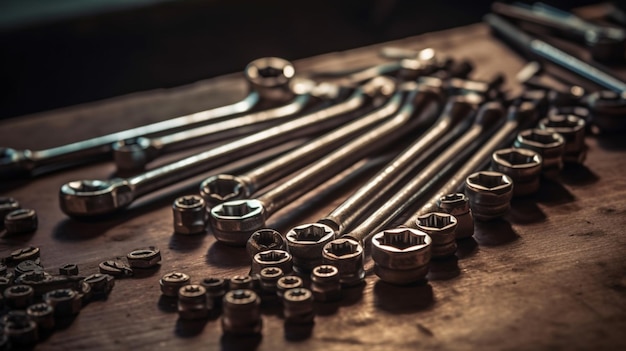 A variety of tools on a table