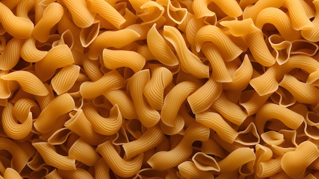 Variety of types and shapes of Italian pasta