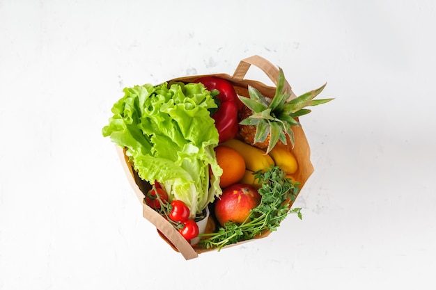 Variety of vegetables and fruits