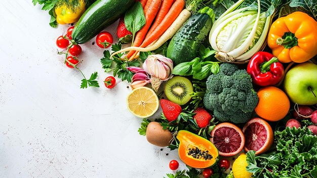 a variety of vegetables including broccoli cucumber and other vegetables are displayed on a table