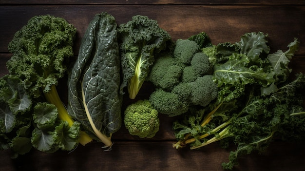 A variety of vegetables on a wooden table