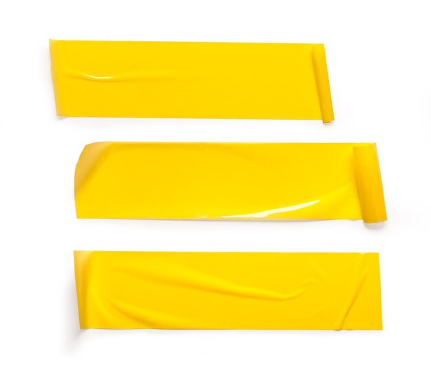 various adhesive tape pieces