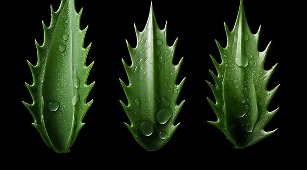 Photo various aloe vera plants generative ai