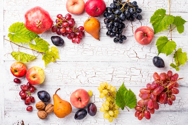 Various autumn fruits