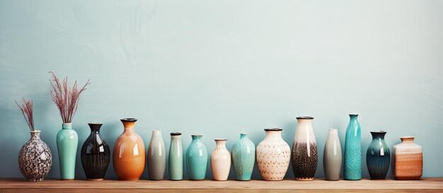 Various beautiful ceramic vases