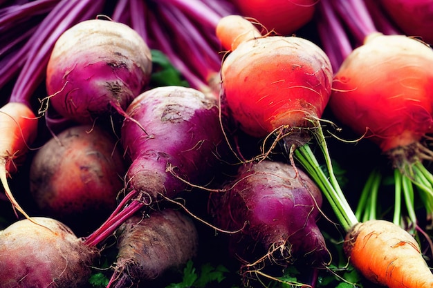 Various bright vegetables harvest closeup