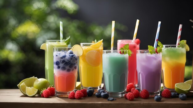 Various color juice