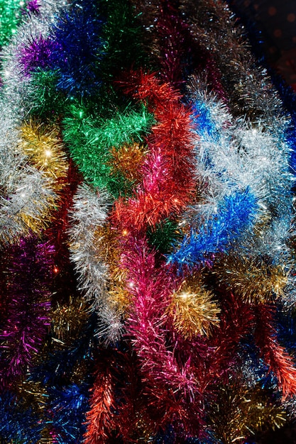 Фото Различные цветные рождественские украшения в поле зрения