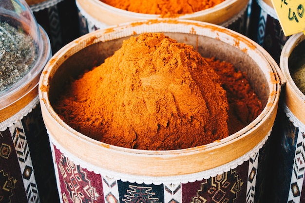 Various colorful spices as Colorful spice background