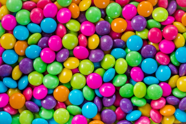 Photo various colorful sugary candy background