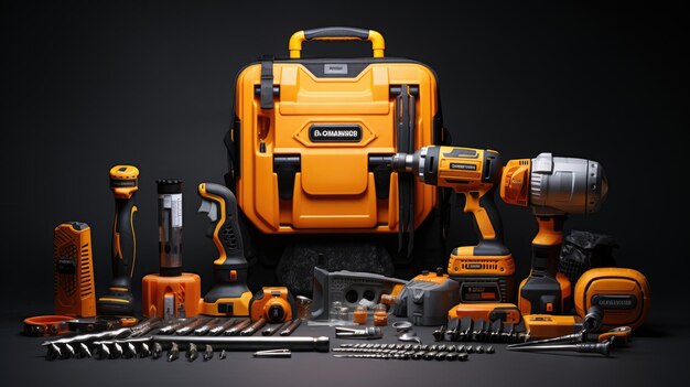 various construction tools and accessories