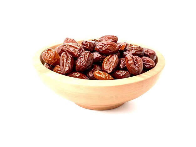 Various of dates in nice bowlwhite background