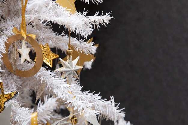 Various Decorations On The Christmas Tree.