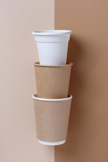 Various disposable cups