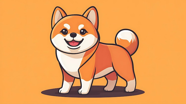 Photo various dog breed illustrations on isolated backgrounds