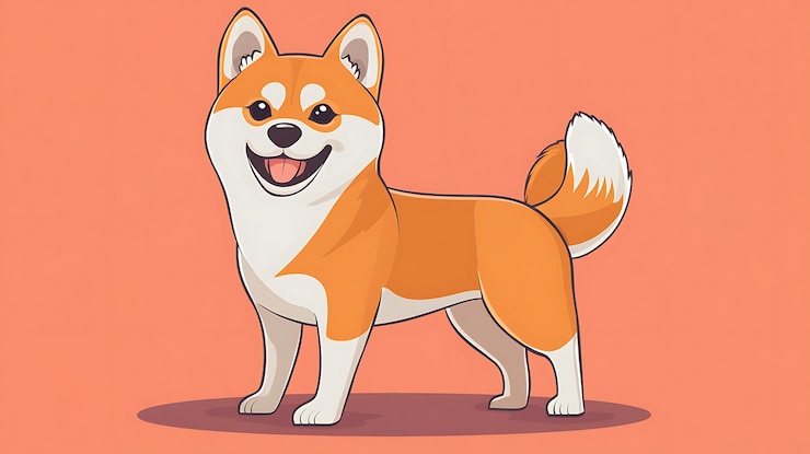 Photo various dog breed illustrations on isolated backgrounds