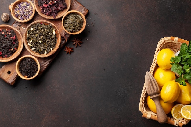 Various dried tea