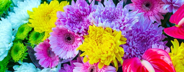 Various flowers flower bouquets a bunch of colorful fresh flowers background