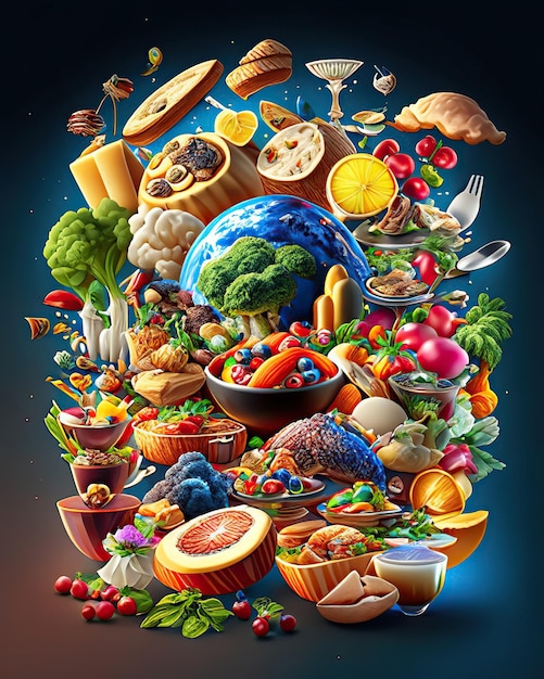 Premium AI Image | various foods from around the world