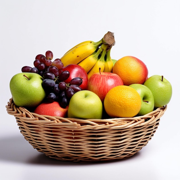 Various fresh fruit in basket