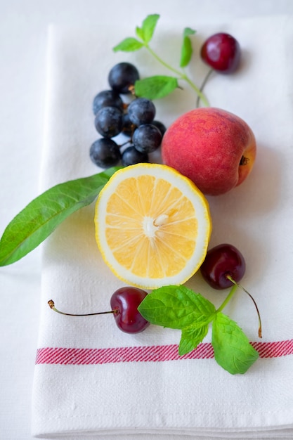 Various Fresh Fruits On Platter