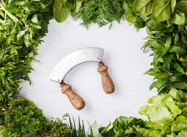 Various fresh herbs