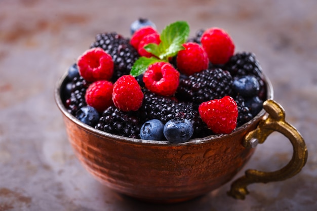 Various Fresh Summer Berries.