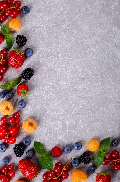 Various fresh summer Berries