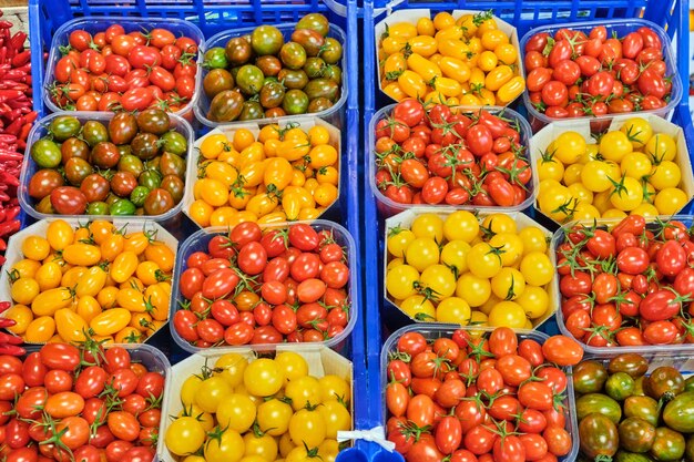 Various fruits for sale at market stall