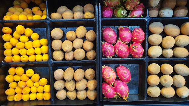 Various fruits for sale in market