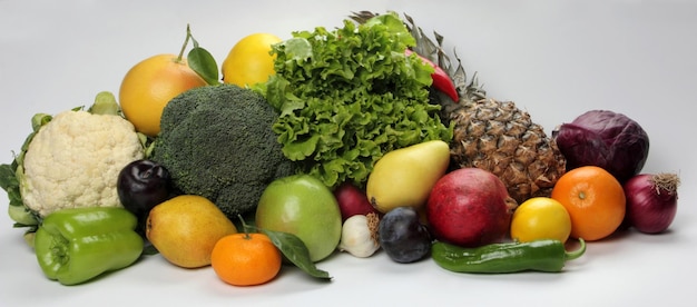 various fruits and vegetables