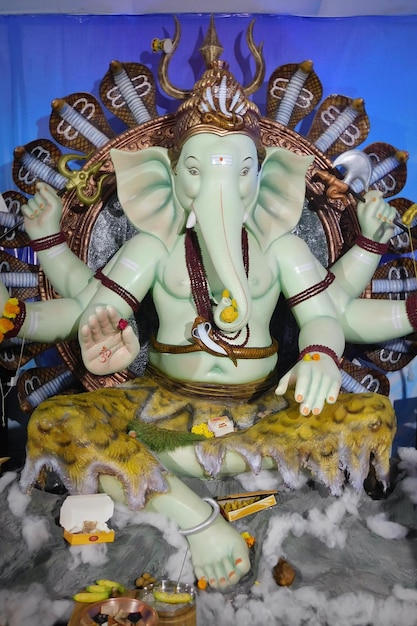 Various Ganesh Statues a sacred symbol of Hinduism in the Chaturthi festival