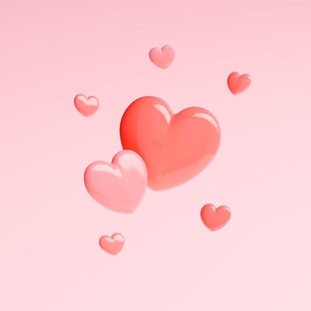 다양한 심장 모양은 행복한 발렌타인 데이를 위해 당신의 마음으로 사랑을 전달합니다.