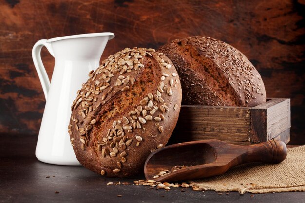 Various homemade bread