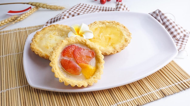 Various Indonesia pies served on white plate