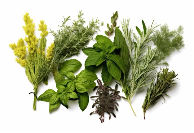 Various kind of Fresh spices and herbs