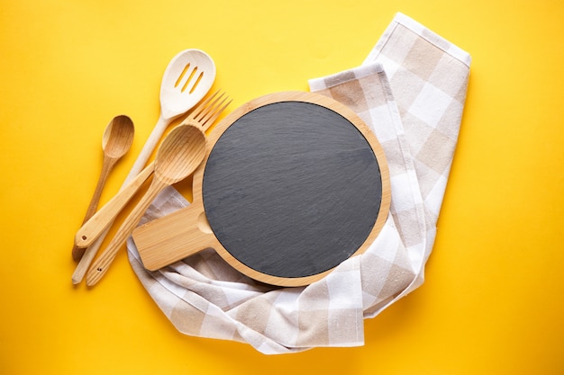 Various kitchen utensils on the table