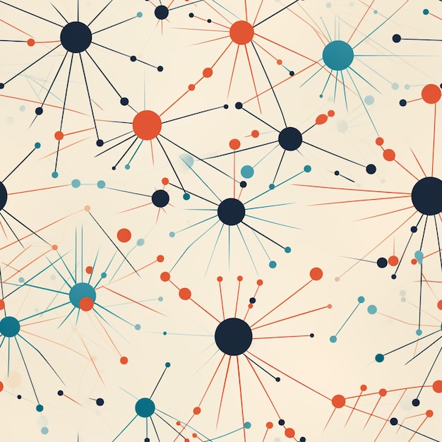 Various network connections pattern illustration