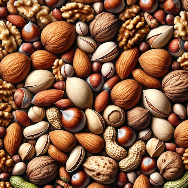 Various nuts and peanuts painting