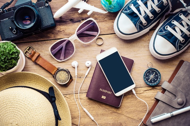 Various objects on table