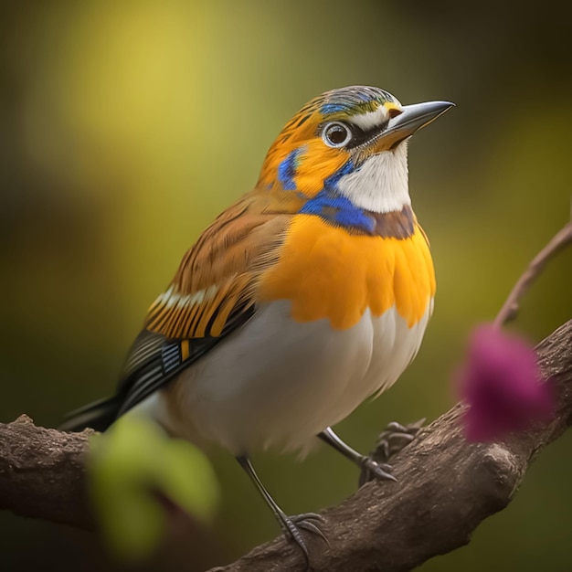 Various pictures and illustration of cute and beautiful birds with different positions and colors with different backgrounds bluebird kingfisher owl duck firebird snow owl