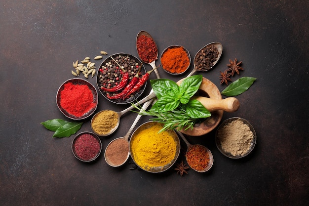 Various spices and herbs