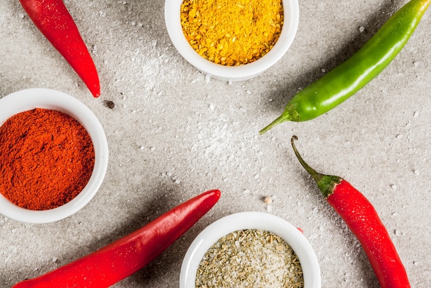 Various spices and seasonings