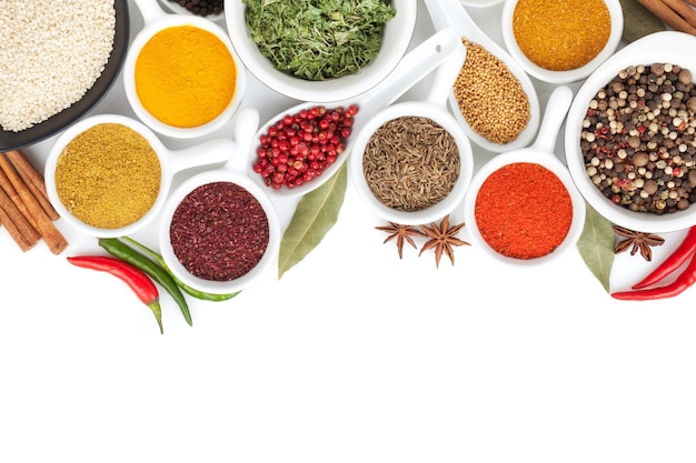 Various spices selection