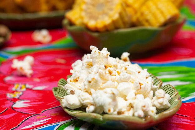 Various sweets from the Brazilian June Festival with copy space