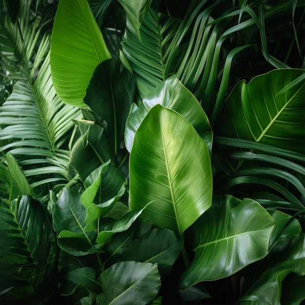 Различные тропические листья фона супер ясно